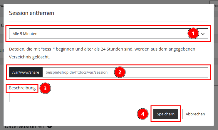 ManagedCenter-Zugriff&Verwaltung-Cronjobs-Session-entfernen+-Einstellungen