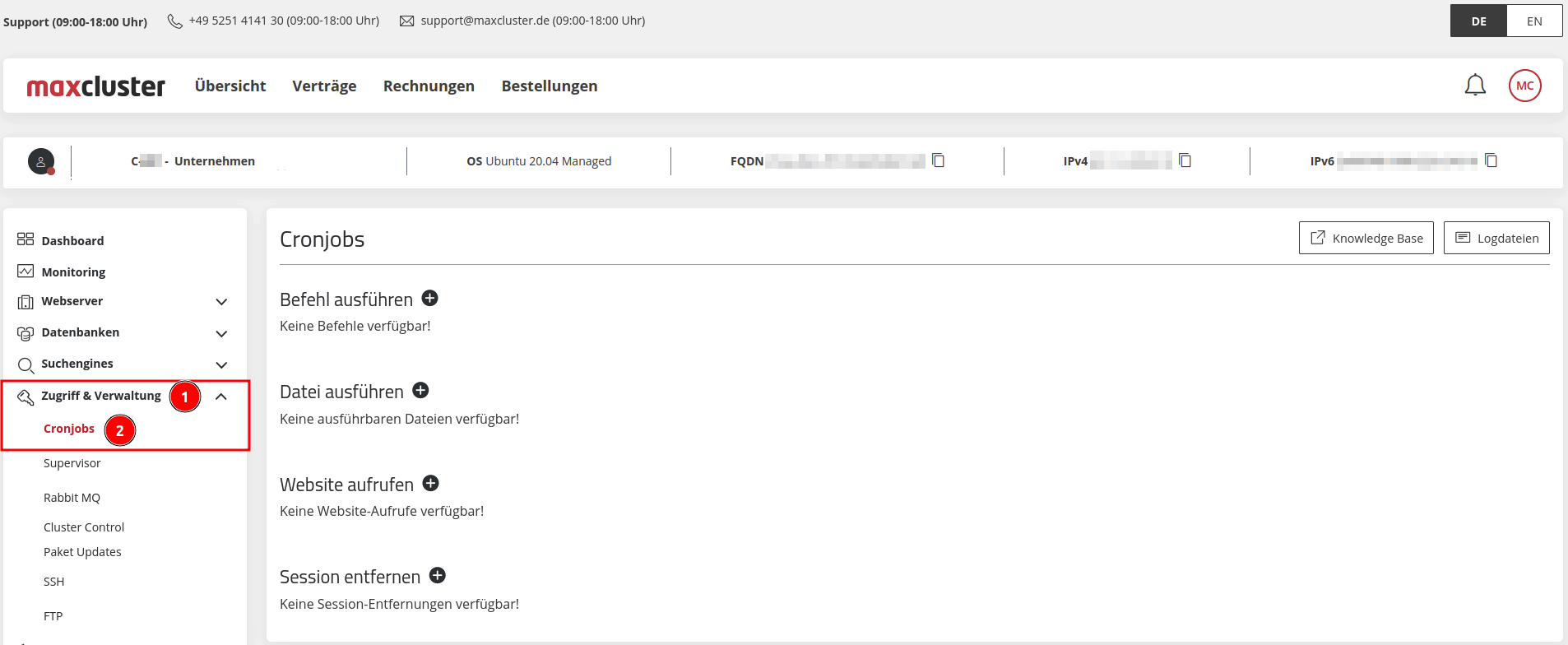 ManagedCenter-Zugriff&Verwaltung-Cronjobs